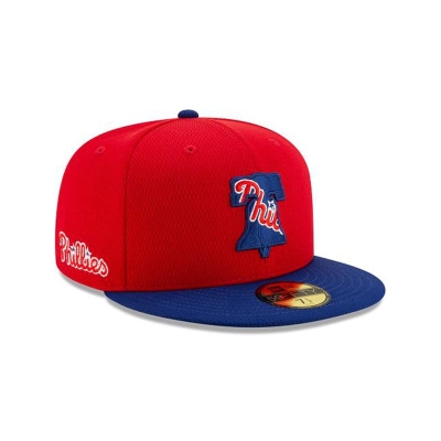 Red Philadelphia Phillies Hat - New Era MLB 2021 Spring Training 59FIFTY Fitted Caps USA0238971